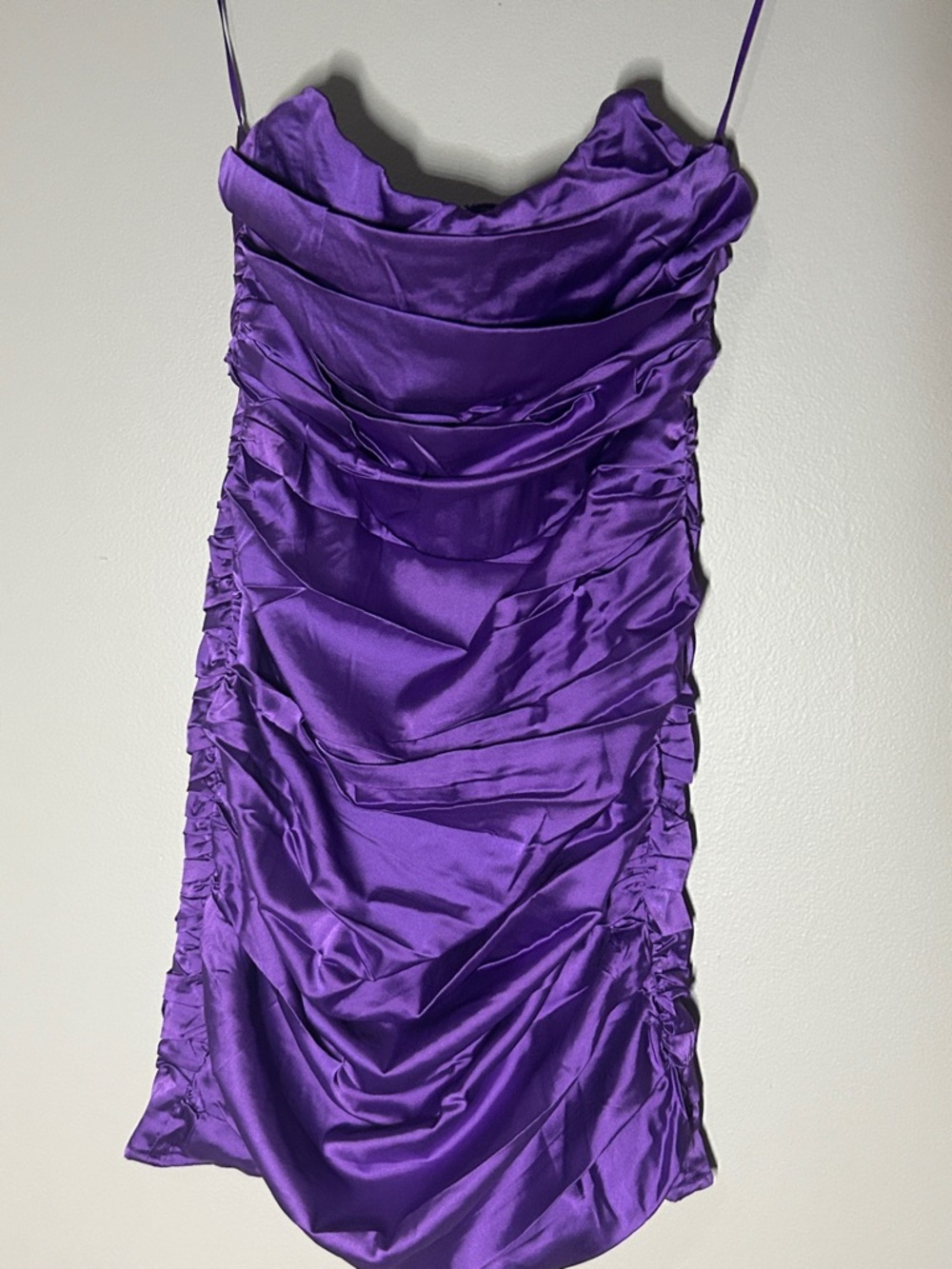 2for20 - Purple Ruched Strapless Dress